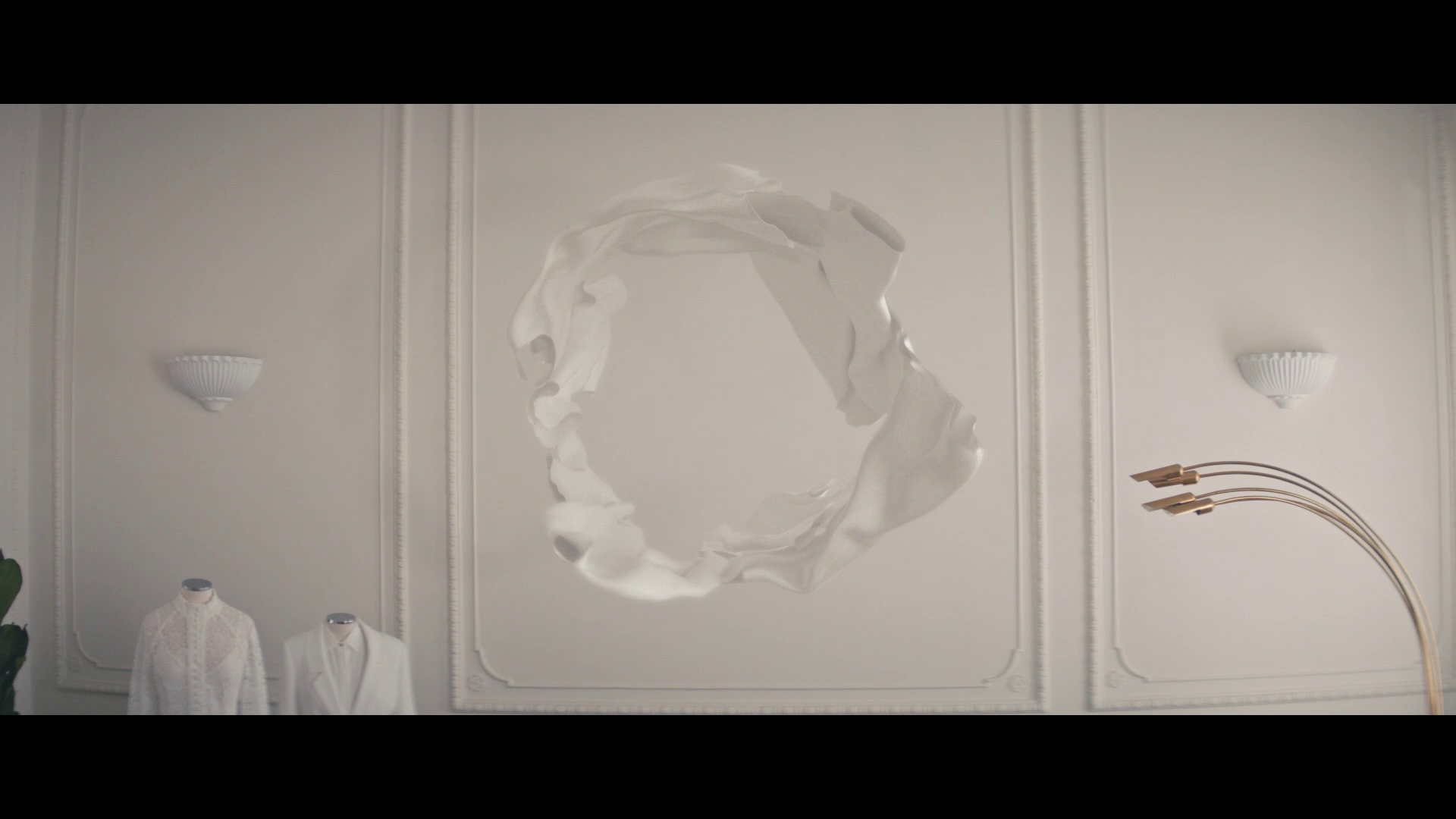 Adverticement for laundry detergent with clothes that are washed in the air with 3D cloth simulation